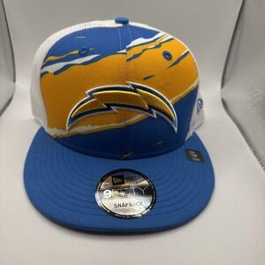 New Era 9FIFTY Los Angeles Chargers Snapback Hat Blue Gold White Trucker Cap NFL